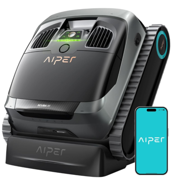 Robot piscine AIPER Scuba X1 – Sans fil – Nettoyage fond, parois et ligne d’eau – Navigation intelligente – Application mobile